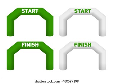 Inflatable arch illustrations. Template for advertising arch. Suitable for events, races, marathon and other sports. vector illustration with white background. Color layers separated.