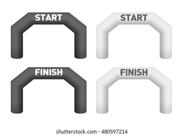 Inflatable arch illustrations. Template for advertising arch. Suitable for events, races, marathon and other sports. vector illustration with white background. Color layers separated.