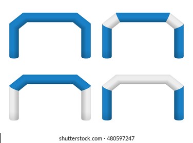 Inflatable arch illustrations. Template for advertising arch. Suitable for events, races, marathon and other sports. vector illustration with white background. Color layers separated.