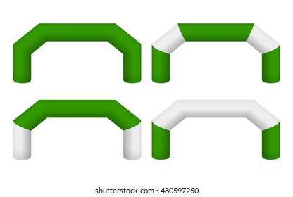 Inflatable arch illustrations. Template for advertising arch. Suitable for events, races, marathon and other sports. vector illustration with white background. Color layers separated.