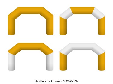 Inflatable arch illustrations. Template for advertising arch. Suitable for events, races, marathon and other sports. vector illustration with white background. Color layers separated.