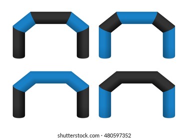 Inflatable arch illustrations. Template for advertising arch. Suitable for events, races, marathon and other sports. vector illustration with white background. Color layers separated.