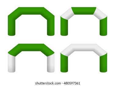 Inflatable arch illustrations. Template for advertising arch. Suitable for events, races, marathon and other sports. vector illustration with white background. Color layers separated.