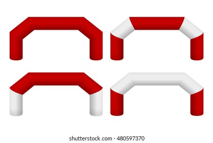 Inflatable arch illustrations. Template for advertising arch. Suitable for events, races, marathon and other sports. vector illustration with white background. Color layers separated.