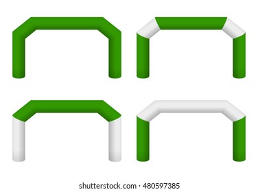 Inflatable arch illustrations. Template for advertising arch. Suitable for events, races, marathon and other sports. vector illustration with white background. Color layers separated.