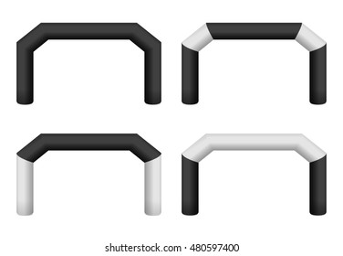 Inflatable arch illustrations. Template for advertising arch. Suitable for events, races, marathon and other sports. vector illustration with white background. Color layers separated.