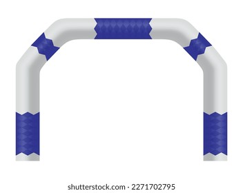 Inflatable arch. Template for advertising arch. Suitable for events, races, marathon or other sports. Marathon start or finish entrance. Vector illustration