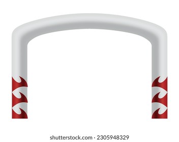 Inflatable arch. Template for advertising arch. Suitable for events, races, marathon or other sports. Marathon start or finish entrance. Vector illustration