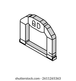 inflatable archway isometric icon vector. inflatable archway sign. isolated symbol illustration