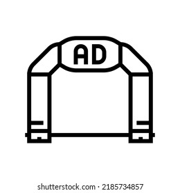 inflatable archway line icon vector. inflatable archway sign. isolated contour symbol black illustration