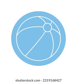 Inflatable ball black line icon. Pictogram for web page, mobile app, promo.