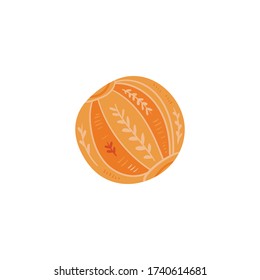 Inflatable ball doodle isolated on a white background. Hand draw cartoon Scandinavian nordic design style for fashion or interior or cover or textile or background.