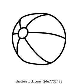 Inflatable Ball Isolated Icon, Vector Illustration