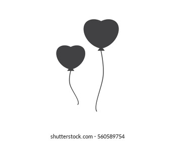 inflatable balloon, icon, vector illustration eps10