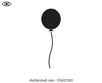 inflatable balloon, icon, vector illustration eps10