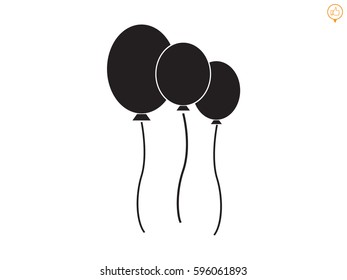 inflatable balloon, icon, vector illustration eps10