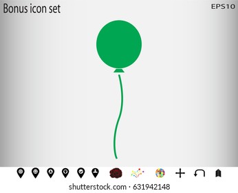 inflatable balloon, icon, vector illustration eps10