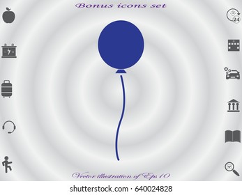 inflatable balloon, icon, vector illustration eps10