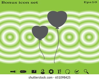 inflatable balloon, icon, vector illustration eps10
