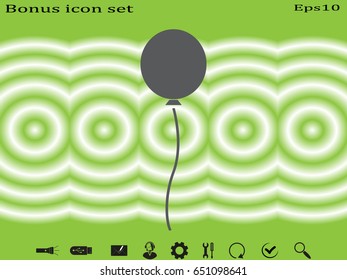 inflatable balloon, icon, vector illustration eps10
