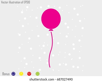 inflatable balloon, icon, vector illustration eps10