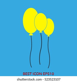 an inflatable balloon, toy, vector icon, eps10