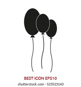 an inflatable balloon, toy, vector icon, eps10