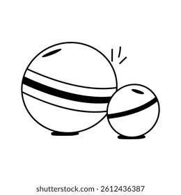 Inflatable balls for flexibility, balance, and strength workouts