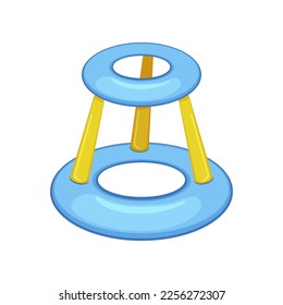 Inflatable basketball hoop for swimming pool vector illustration. Rubber or plastic toy for water ball games for children isolated on white background. Summer, holidays, entertainment concept