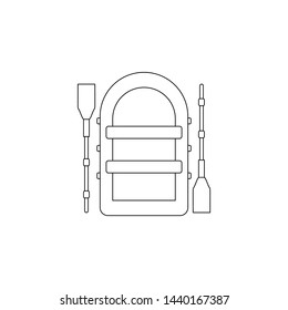 inflatable boat icon. Element of camping for mobile concept and web apps icon. Outline, thin line icon for website design and development, app development