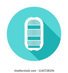 inflatable boat icon in Flat long shadow. One of Ships collection icon can be used for UI/UX