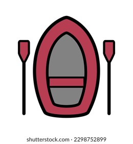Inflatable boat icon on white background.