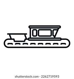 Inflatable boat icon outline vector. Sea lifeboat. Flood raft