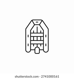 inflatable boat icon sign vector