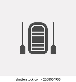 Inflatable boat icon sign vector,Symbol, logo illustration for web and mobile