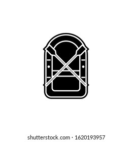 inflatable boat icon. Simple glyph, flat vector of camping icons for ui and ux, website or mobile application