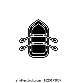 inflatable boat icon. Simple glyph, flat vector of camping icons for ui and ux, website or mobile application