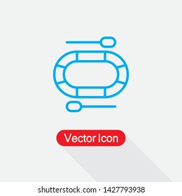 Inflatable Boat Icon Vector Illustration Eps10