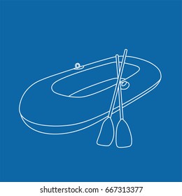 Inflatable boat icon, vector illustration design. Summer objects collection.