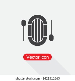 Inflatable Boat Icon,Dinghy lcon Vector Illustration Eps10
