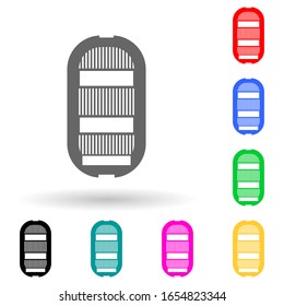 inflatable boat multi color style icon. Simple glyph, flat vector of ships icons for ui and ux, website or mobile application