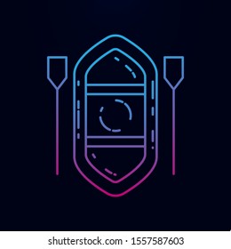 Inflatable boat nolan icon. Simple thin line, outline vector of camping icons for ui and ux, website or mobile application