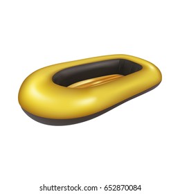 Inflatable boat. Vector illustration.