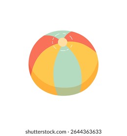 Inflatable bouncing beach ball flat style design illustration icon sign isolated on white background