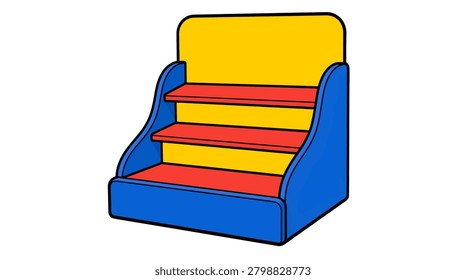 Inflatable bouncy castle stair steps