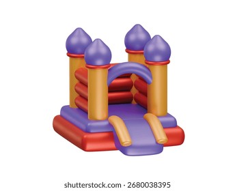  inflatable castle icon 3d illustration render
