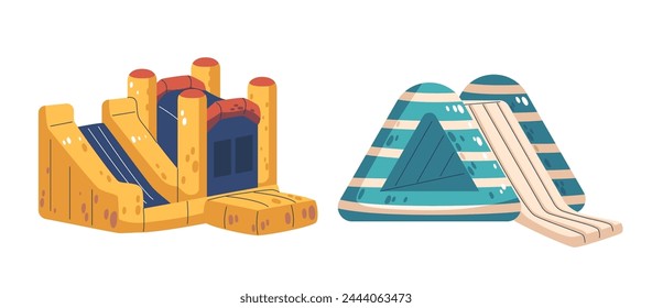 Inflatable Castle with Trampolines And Slides, Creating A Dynamic Play Space For Kids With Bouncing, Sliding And Fun