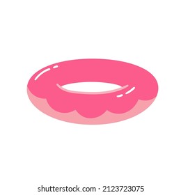 Inflatable circle in a cute flat style. Vector isolated clipart
