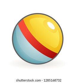 Inflatable colored children ball game baby cartoon design vector illustration