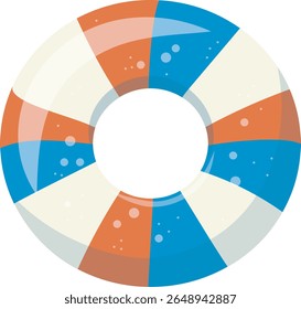 Inflatable colorful circle for the beach